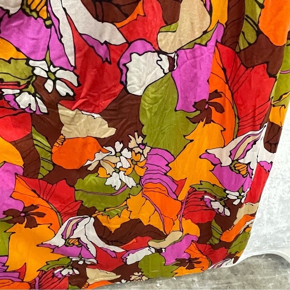 Cole of California vintage 70s beach skirt colorful neon floral women’s small - Picture 3 of 10